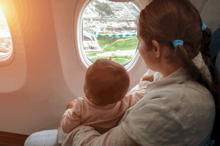 can a newborn travel on a plane